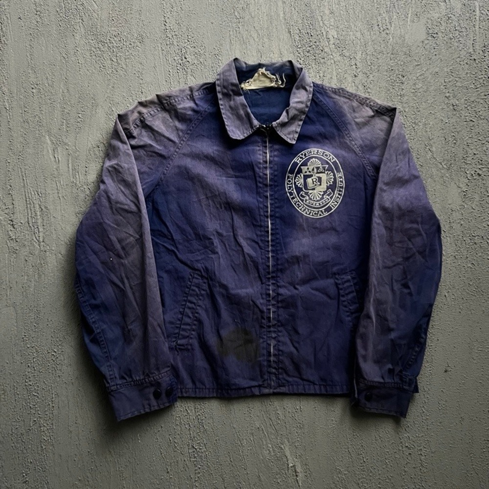 Vintage‎ Ryerson Jacket Medium Blue 1960s Workwear Sun Faded